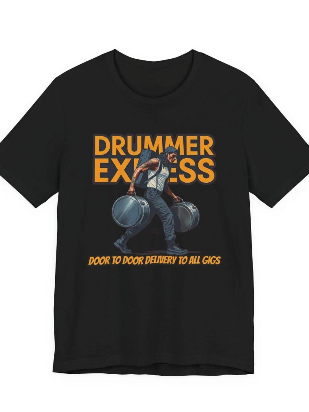 Drummer Express Shirt – Door to Delivery to All Gigs Musician Humor Tee